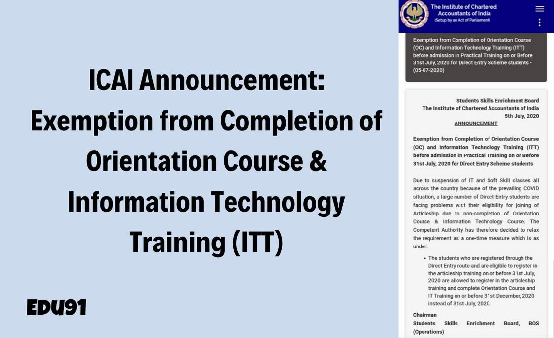 ICAI Announcement