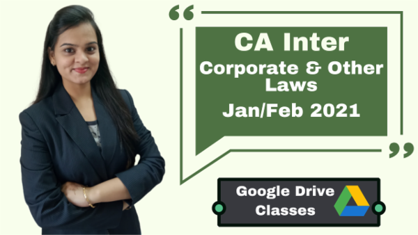Ca Inter Corporate And Other Laws Online Classes Google Drive Nov 2020